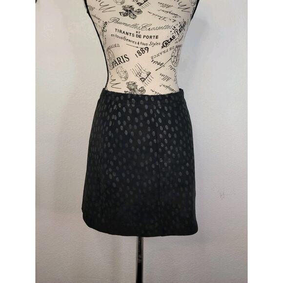 Giorgia Collection Suede Leather Mini Skirt Womens SZ 4 Black - Picture 1 of 9